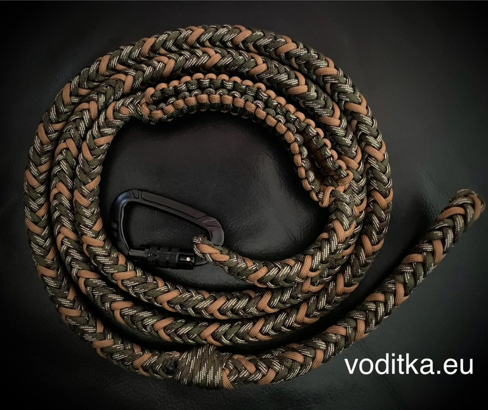 Pletené vodítko_maskáč, délka 150 cm