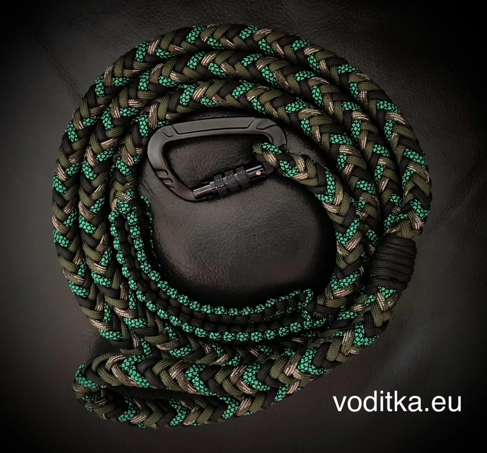 Pletené vodítko_myslivecka, délka 150 cm
