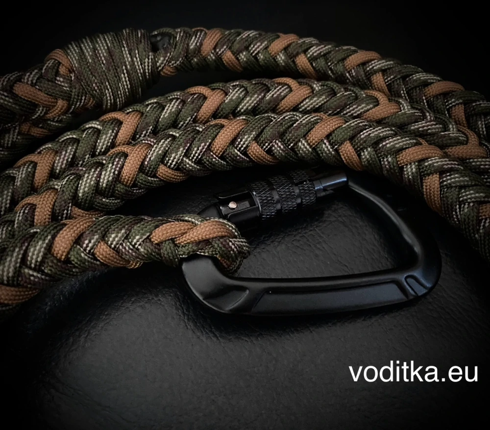 Pletené vodítko_maskáč, délka 150 cm